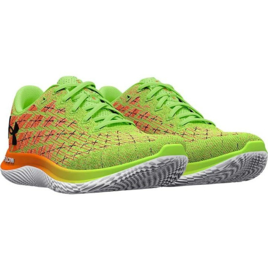 Sepatu Lari Under Armour Flow Velociti Wind 2 Quirky Lime Blaze Orange Black 3024903 300-9