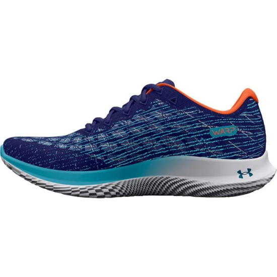 Sepatu Lari Under Armour Flow Velociti Wind 2 Sonar Blue Orange Blast Blue Surf 3024903 501-7