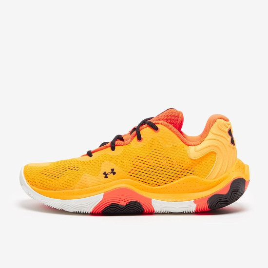 Sepatu Basket Under Armour Spawn 4 Orange Shock White Black 3024971-800