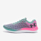 Sepatu Lari Under Armour Flow Velociti Wind 2 DL Retro Teal Electro Pink Black 3025160-300