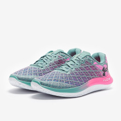 Sepatu Lari Under Armour Flow Velociti Wind 2 DL Retro Teal Electro Pink Black 3025160-300