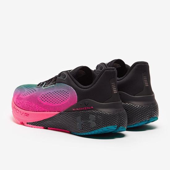 Sepatu Lari Under Armour HOVR Machina 3 Daylight Black Elektro Pink Black 3025164-001