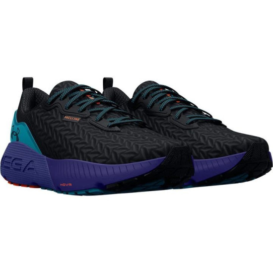 Sepatu Lari Under Armour HOVR Mega 3 Black Sonar Blue 3025308 004-9.5