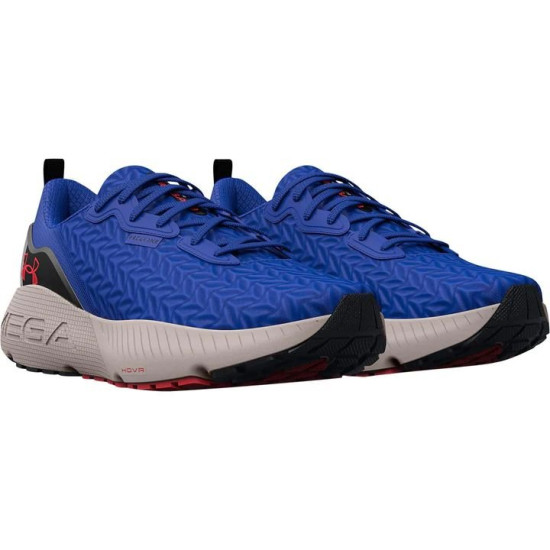 Sepatu Lari Under Armour HOVR Mega 3 Clone Versa Blue Ghost Grey Bolt Red 3025308 400-7