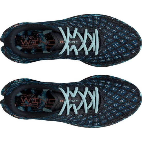 Sepatu Lari Under Armour Flow Velociti Wind 2 Black Petrol Blue 3025438 001-7