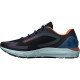 Sepatu Lari Under Armour HOVR Sonic 5 Storm Black Petrol Blue Panic Orange 3025448 002-9.5