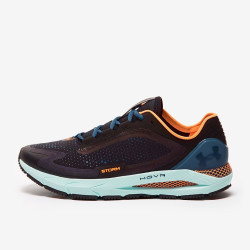 Sepatu Lari Under Armour HOVR Sonic 5 Storm Black Petrol Blue Panic Orange 3025448-002