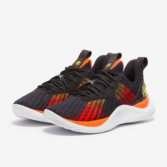 Sepatu Basket Under Armour Curry 10 Black Bolt Red Yellow Ray 3025620-001