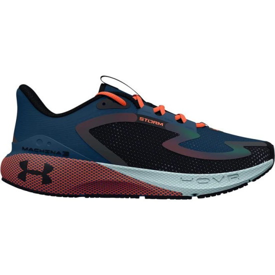 Sepatu Lari Under Armour HOVR Machina 3 Storm Black Petrol Blue 3025797 001-7