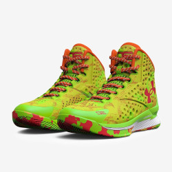 Sepatu Basket Under Armour Curry 1 SPK Hyper Green Team Orange Red 3026196-300