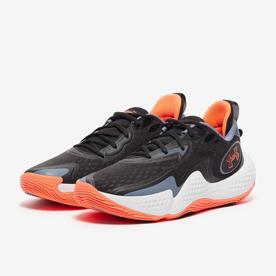 Sepatu Basket Under Armour Spawn 5 Black Gravel After Burn 3026285-001