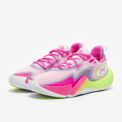 Sepatu Basket Under Armour Spawn 5 White Still Water Rebel Pink 3026285-100