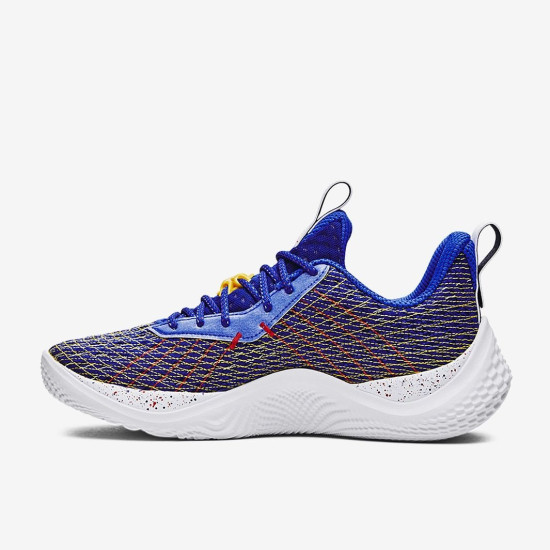 Sepatu Basket Under Armour Curry 10 Royal Taxi White 3026949-400