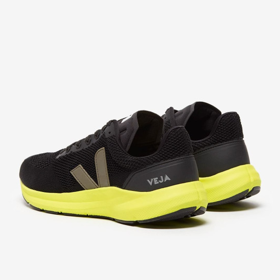 Sepatu Lari Veja Marlin LT Black Kaki Jaune Fluo LT10262B Sepatu Lari Veja Marlin LT Black Kaki Jaune Fluo LT10262B