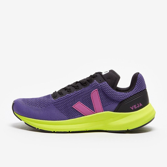 Sepatu Lari Veja Marlin LT Purple Ultraviolet Jaune Fluo LT102651B