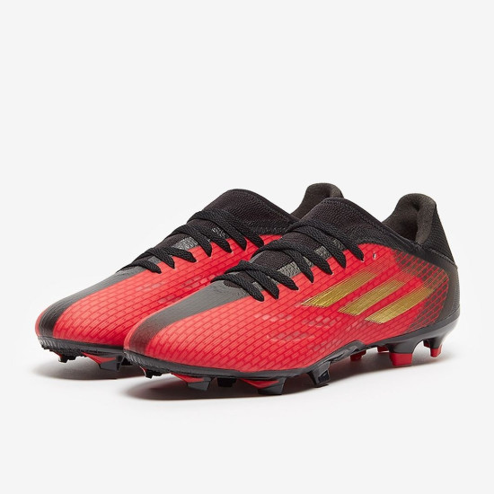 Sepatu Bola Adidas X Speedflow.3 FG Vivid Red Gold Metallic Core Black GY4988