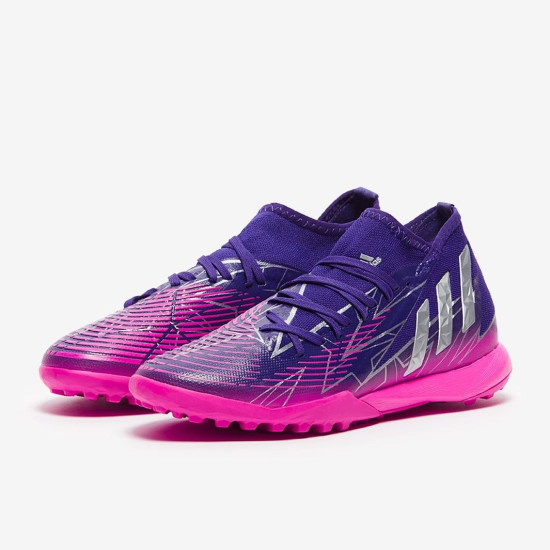 Sepatu Futsal Adidas Predator Edge.3 TF Pink Collegiate Purple Silver Metallic Team Shock GW9998