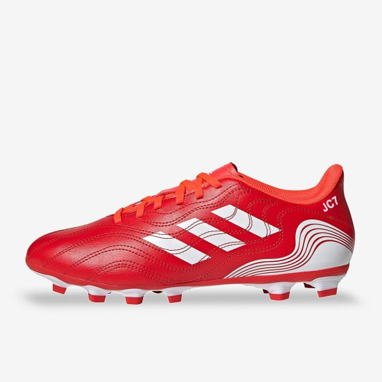 Sepatu Bola Adidas Copa Sense.4 FxG Red White Solar Red FY6183