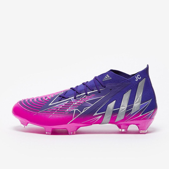 Sepatu Bola Adidas Predator Edge.1 FG Pink Team Collegiate Purple Silver Metallic Team Shock H02934