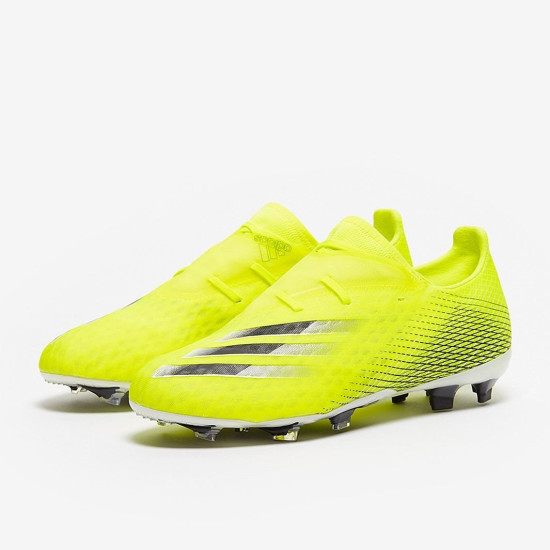 Sepatu Bola Adidas X Ghosted.2 FG Solar Yellow White Team Royal Blue FW6958