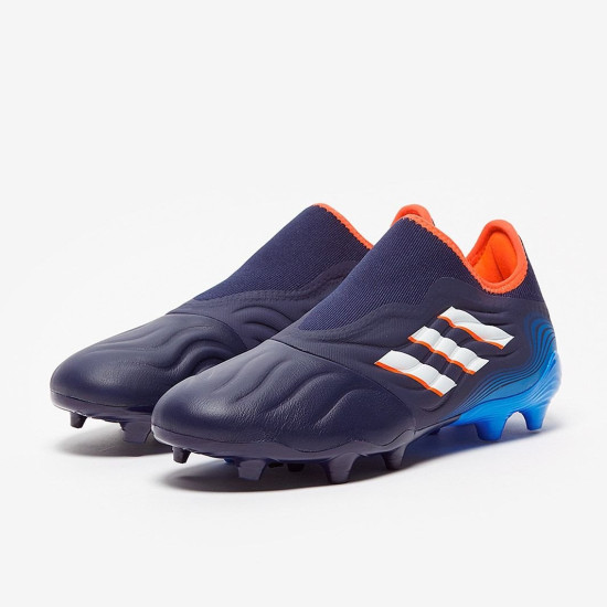 Sepatu Bola Adidas Copa Sense.3 Laceless FG Team Navy Blue White Blue Rush GW7391