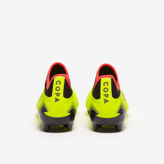 Sepatu Bola Adidas Copa Sense.3 Laceless FG Team Solar Yellow Core Black Solar Red GW3573