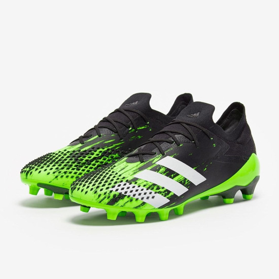 Sepatu Bola Adidas Predator Mutator.1 Low AG Signal Green White Core Black FW9748