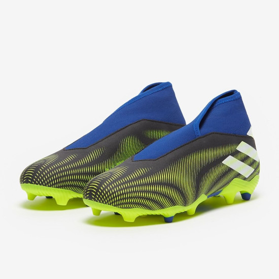Sepatu Bola Adidas Nemeziz.3 Laceless FG Core Black White Solar Yellow FW7411 Sepatu Bola Adidas Nemeziz.3 Laceless FG Core Black White Solar Yellow FW7411