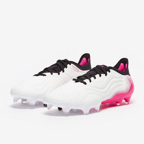 Sepatu Bola Adidas Copa Sense.1 FG White White Shock Pink FW7920