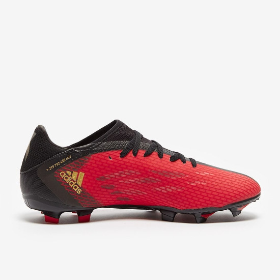 Sepatu Bola Adidas X Speedflow.3 FG Vivid Red Gold Metallic Core Black GY4988