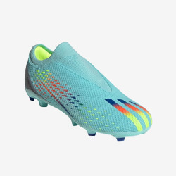 Sepatu Bola Adidas X Speedportal.3 Laceless FG Clear Aqua Power Blue Solar Yellow GW8470