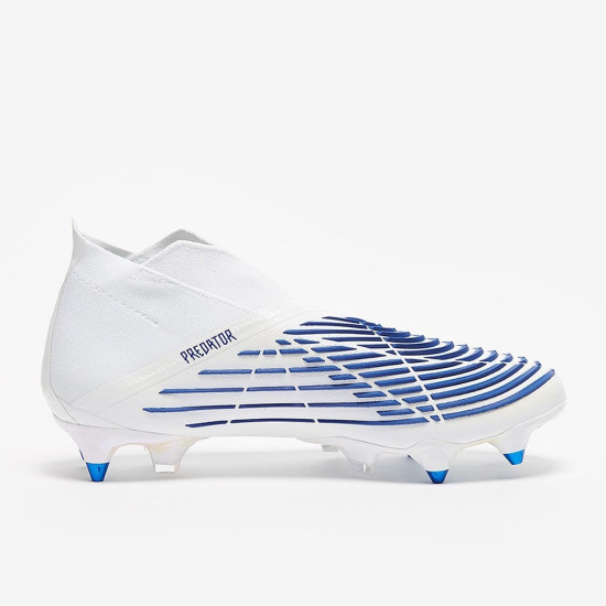 Sepatu Bola Adidas Predator Edge+ SG White Hi Res Blue White GY5679