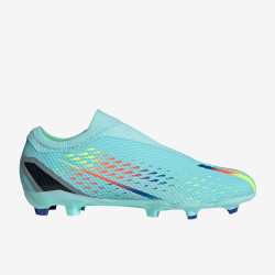 Sepatu Bola Adidas X Speedportal.3 Laceless FG Clear Aqua Power Blue Solar Yellow GW8470