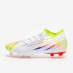 Sepatu Bola Adidas Predator Edge.3 SG White Solar Yellow Power Blue GW0964