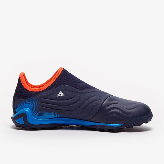 Sepatu Futsal Adidas Copa Sense.3 Laceless TF Team Navy Blue White Blue Rush GW7396