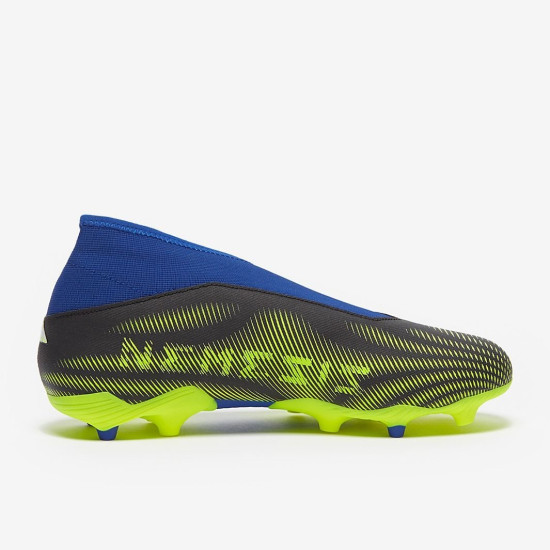 Sepatu Bola Adidas Nemeziz.3 Laceless FG Core Black White Solar Yellow FW7411 Sepatu Bola Adidas Nemeziz.3 Laceless FG Core Black White Solar Yellow FW7411