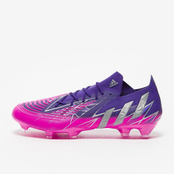 Sepatu Bola Adidas Predator Edge.1 Low FG Pink Team Collegiate Purple Silver Metallic Team Shock GV7389