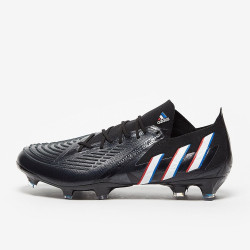 Sepatu Bola Adidas Predator Edge.1 Low FG Core Black White Vivid Red GV7391