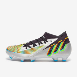 Sepatu Bola Adidas Predator Edge.3 FG Silver Metallic Core Black Solar Yellow HR1524