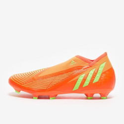 Sepatu Bola Adidas Predator Edge.3 Laceless FG Solar Red Team Solar Green Core Black GW1000