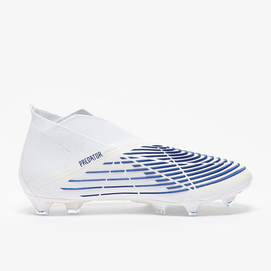 Sepatu Bola Adidas Predator Edge+ FG Off White Hi Res Blue White GV7375