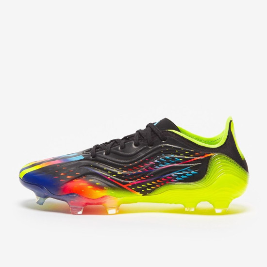 Sepatu Bola Adidas Copa Sense.1 FG Core Black Bright Cyan Team Solar Yellow GW3605