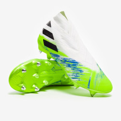 Sepatu Bola Adidas Nemeziz 19+ SG White Green Blue Black FU8494