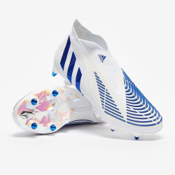 Sepatu Bola Adidas Predator Edge+ SG White Hi Res Blue White GY5679