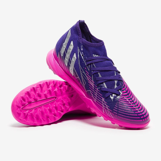 Sepatu Futsal Adidas Predator Edge.3 TF Pink Collegiate Purple Silver Metallic Team Shock GW9998