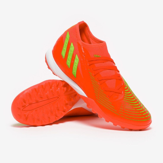 Sepatu Futsal Adidas Predator Edge.3 TF Solar Red Team Solar Green Core Black GV8536