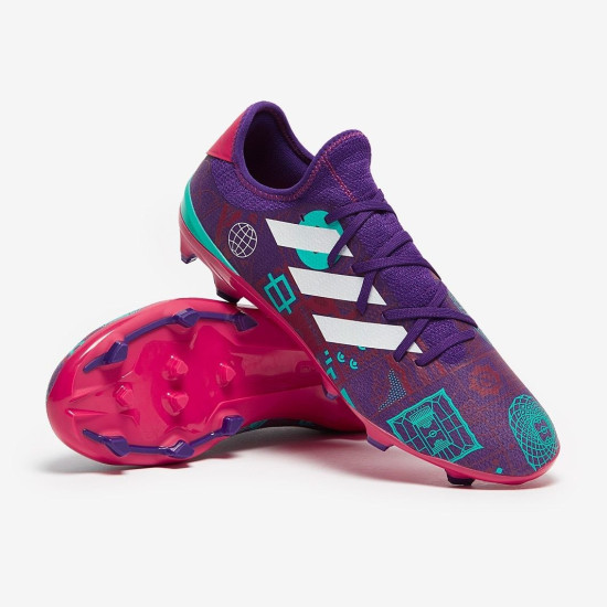 Sepatu Bola Adidas Gamemode Knit FG Purple White Red GV6865