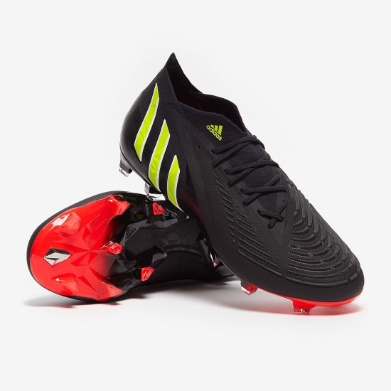 Sepatu Bola Adidas Predator Edge.1 FG Core Black Team Solar Yellow Solar Red GW1032