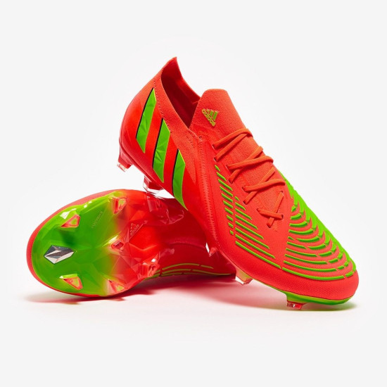 Sepatu Bola Adidas Predator Edge.1 Low FG Solar Red Team Solar Green Core Black GW1024