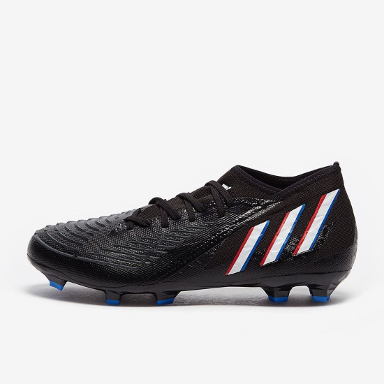 Sepatu Bola Adidas Predator Edge.2 FG Core Black White Vivid Red GW2271